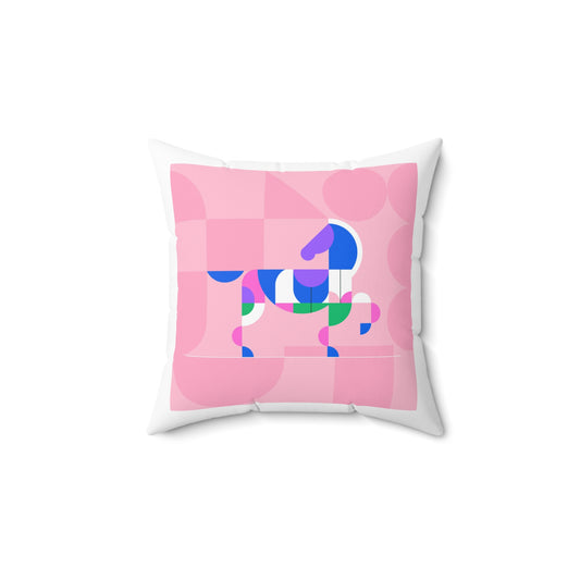 Cojín Abstracto de Caballo Colorido – Decoración Moderna para el Hogar con Arte Contemporáneo